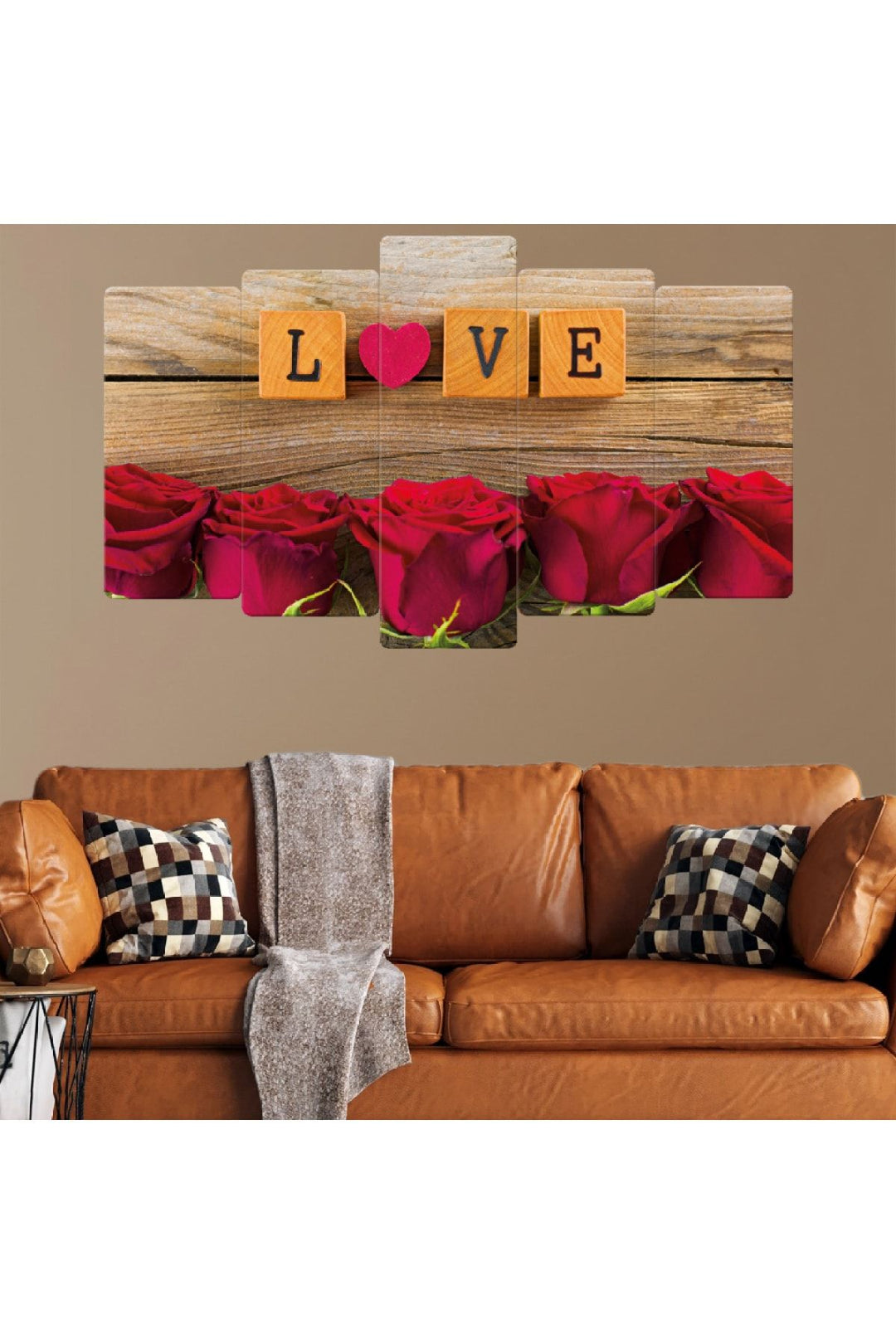 5 Parça Mdf Love Aşk Tablosu