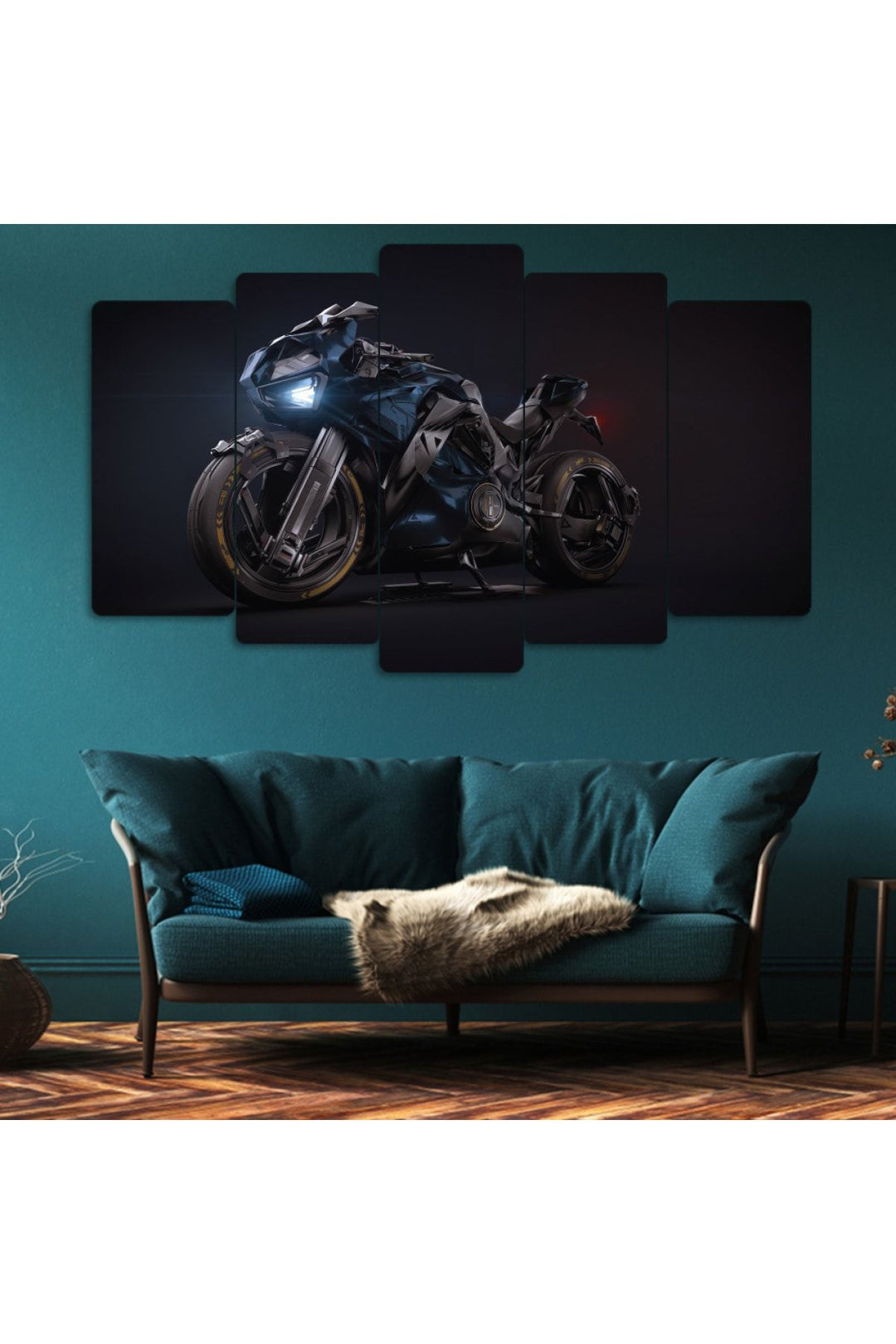 5 Parça Mdf Motosiklet Tablo
