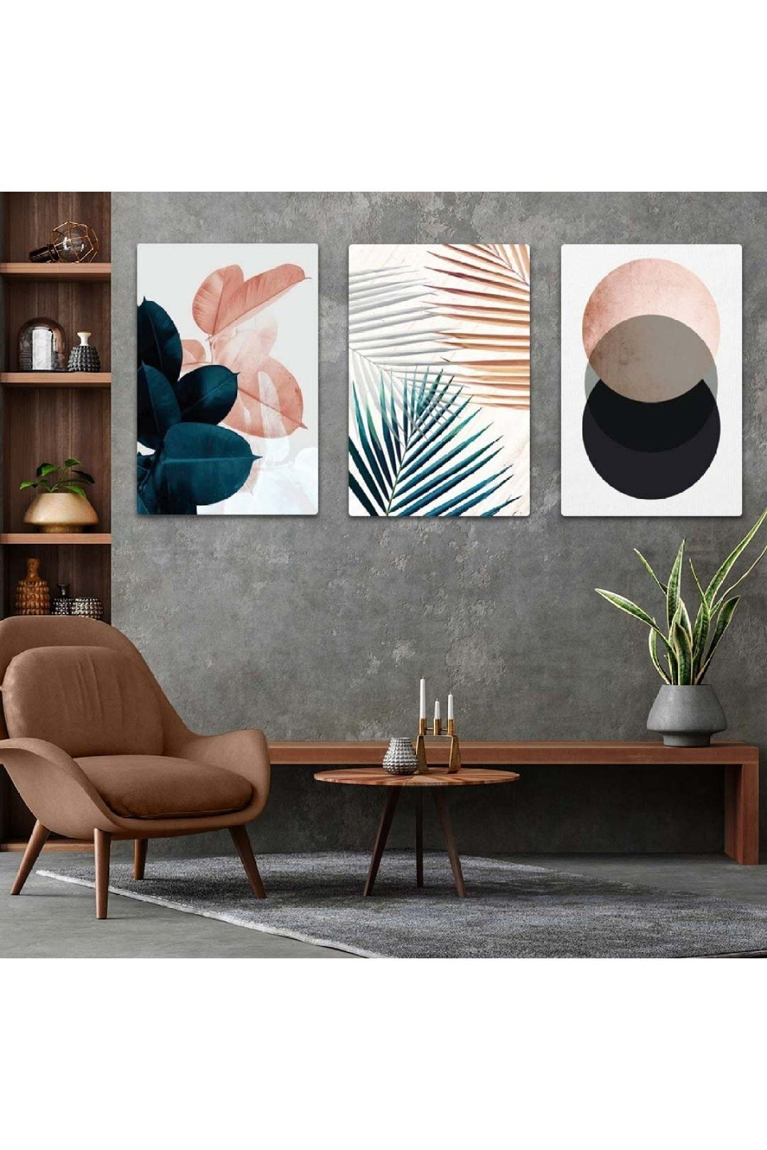 Kolaj Çizim 3'lü Mdf Tablo Set