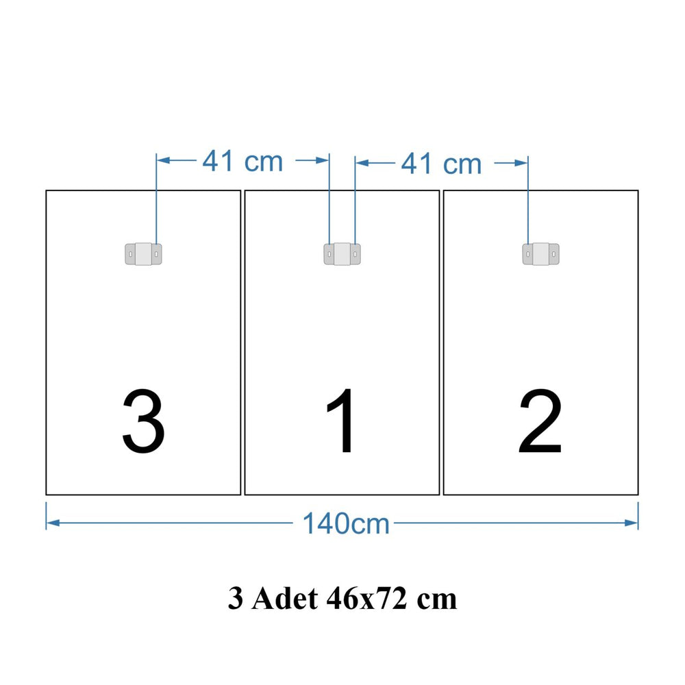 Soyut Şekiller 8 Cam Tablo