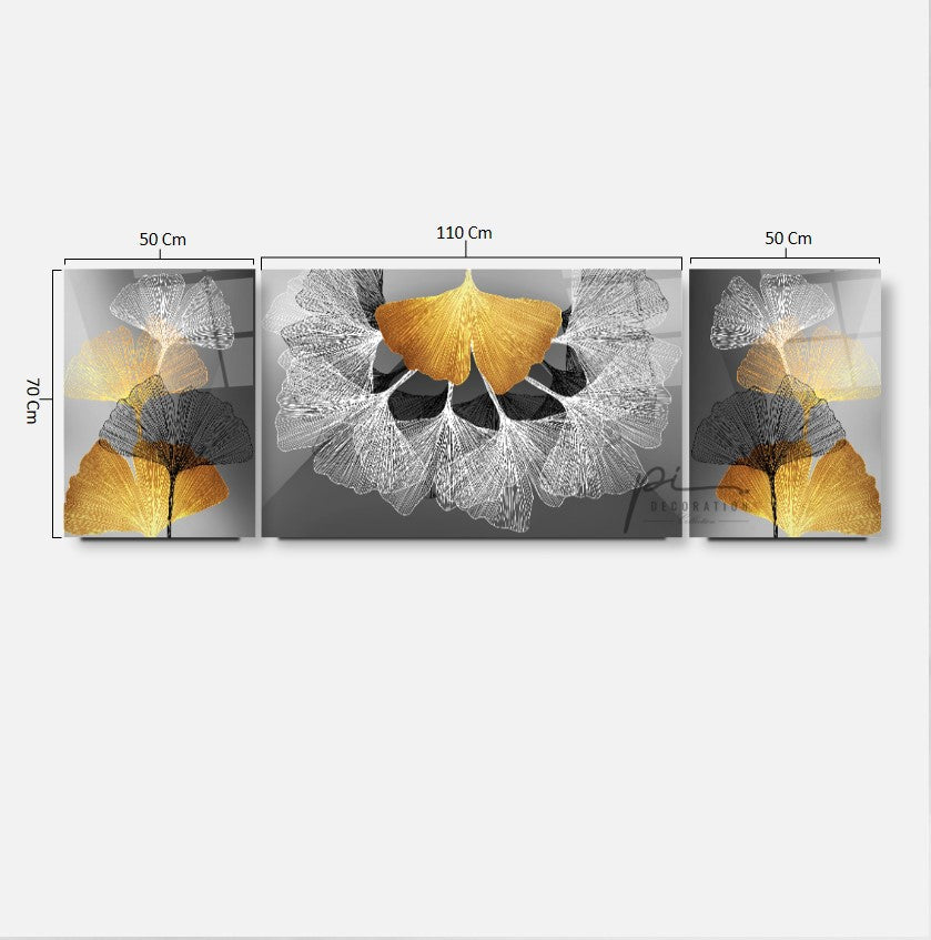 Yapraklar Triple Cam Tablo